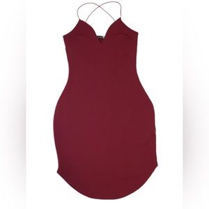 Burgundy party dress